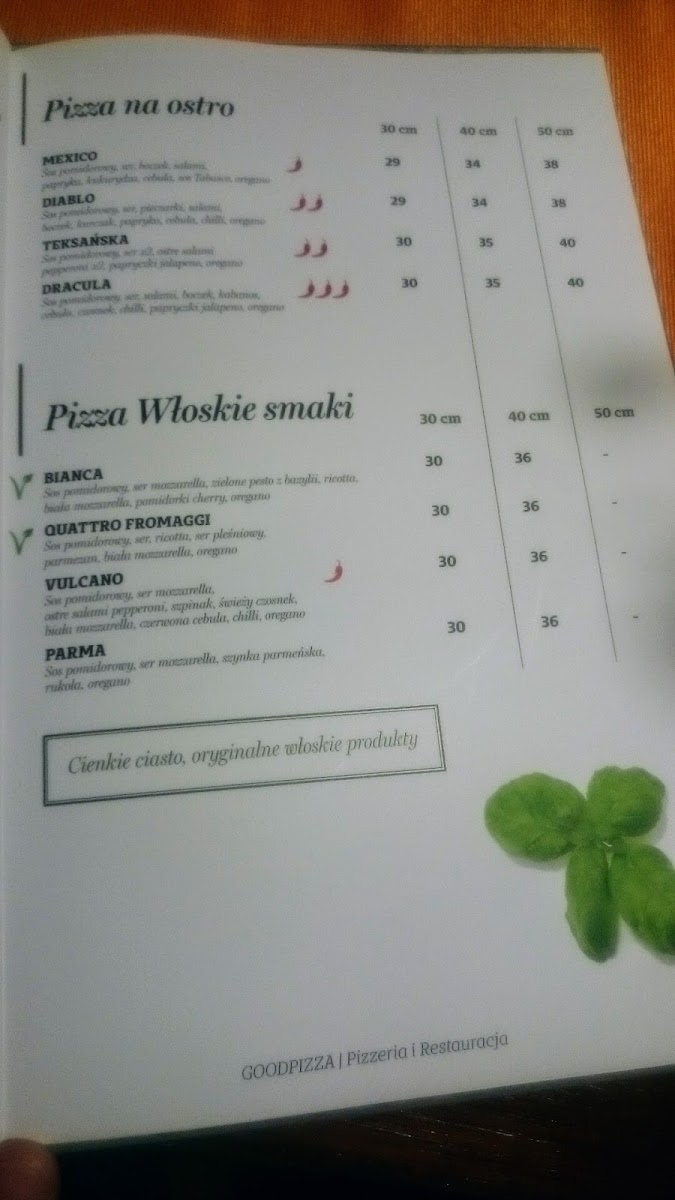 Menu Good Pizza Krakow Nowa Huta-5